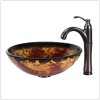 bathroom glass basin glass face basin