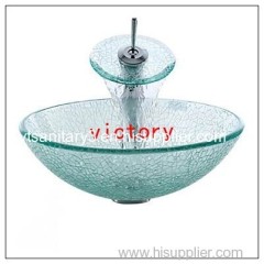 clear tempered glass basins