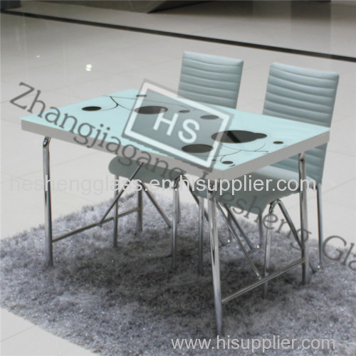 10MM white tempered glass as dining table top