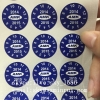 Date Printed Blue Circle Security Void Tamper Evident Label Ultra Destructible Sticker If Tampered Warranty Void