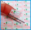 Self adhesive ultra destructible vinyl label paper security warranty sticker