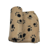 Warmly Softable Large Size Beige color with paw print Pet Blankets