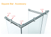 Shower Glass Clamp / Circular Bar / Glass Door Hardware