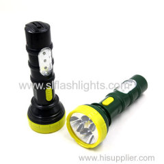 Plastic 3 LED rechargeable flashlight