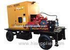 5 Inch Flow 150m3/h diesel powered water pumps high lift 30m trailer type
