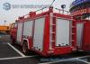 Water Tank / Dry Powder Fire Fight Truck With Double Row / Air Braking