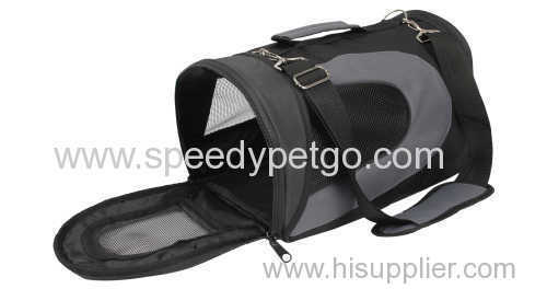 Black Color Sports Style Pet Carrier Bag Blue Color