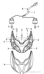 FIGURE 1 Front cover/Front Headlight/Hood
