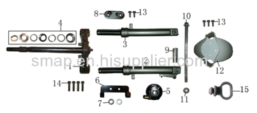 FIGURE 7 FRONT SUSPENSION/FORK/FRONT FENDER/COUNTER