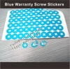 Custom Blue Round Small Size Warranty Void If Seal Broken Label Stickers For Mobile Phones