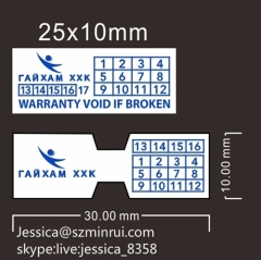 High Quality Warranty Date Security Label Sticker Custom Any Size Anti-fake Security Warranty Seals Label