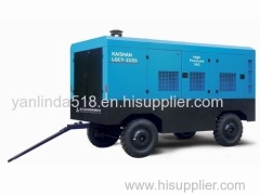 high pressure diesel portable screw air compressor