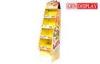 Snacks FSDU Paper Cardboard Display Stand With Yellow 4 Shelves