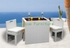 White color rattan chair bar stools furniture set