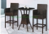 Coffee color rattan bar high chair furniture set designer