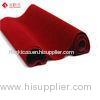 Red Fashion Warp Kintting Flocking Fabric With Soft Comfortable Plush