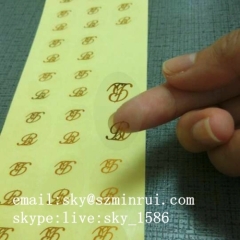 Special Shape Gold Stamping Transparent Sticker Label Hot Sale Plastic Sticker With Stamping Pattern