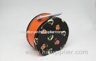 Portable Irregular Small Decorative Tin Lunch Box Orange And Black