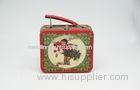 Fancy Christmas Mini Lunch Tin Box With Handle 0.23 mm Thickness