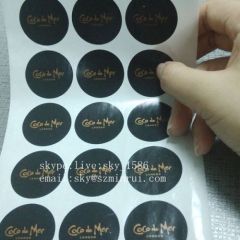 Dia 30mm Black Round Custom Print Sticker Labels with Your Logo Self Adhesive Paper Vinyl Labels