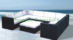 Rattan wicker sofa furniture set with cushion factory supplier