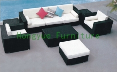 Corner sofa in rattan materials with cushions supplier in China