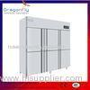 Big Volume 6 Door Commercial Refrigerator Stainless Steel Fridge for Business Use with CE
