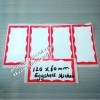 Custom 120x60mm Red Border Printed Destructive Eggshell Stickers Blank Border Printing Eggshell Graffiti Stickers