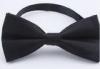 Personalised Black Embroidered / Woven Silk Bow Ties Mens Neckties