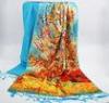 Novelty Soft Double Layer Digital Printing Silk Scarves Ladies Pashmina Shawls