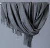 Private Plain Grey Pashmina Wool Scarf Wool Scarves For Women