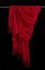 Red Solid Color Breathable Weave Pashmina Silk Shawl With Fringe