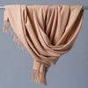 Classic Wool Cashmere Pashmina Silk Shawl With Flame Resistant 65cmx200cm