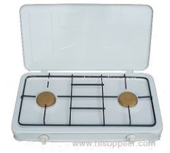 2-Burner Gas Stove With Lid