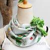 Small Womens Fashion Scarf Red White And Green Scarf With Hand Rolled Hem