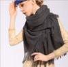 Fashion Gray Long Solid Colored Scarves Neck Scarves For Women