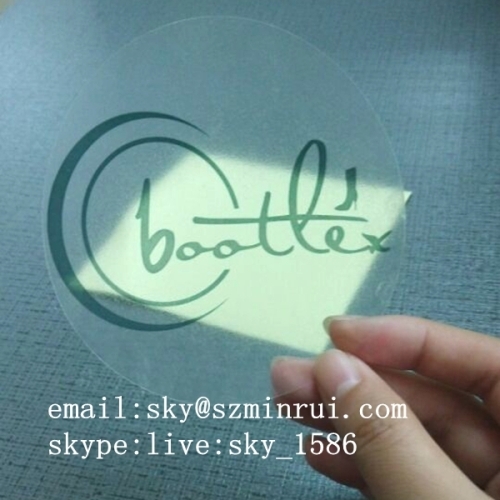 Dia 10cm Die Cut Transparent Stickers Custom Printing Logo Permanent Adhesive Circle Outdoor Vinyl Label