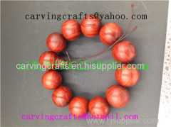 Indian Lobular Red Sandalwood oval Prayer beads Olive shape hand strings unisex lovers