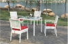 Rattan garden dining set furniture with cushions dining table chairs