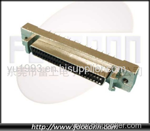 SCSI 68 Pin Female Ribbon Type Connector Straight DIP for PCB
