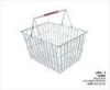 Durable Mesh Handing Metal Shopping Basket With Double Handles 400x300x220mm