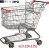 Red Plastic Metal Grocery Shopping Trolley / Grocery Store Shopping Cart