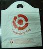 100% Compostable Plastic Bags Die Cut Shopping Bag in White