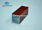 T5 Wood Grain Aluminum Rectangular Tubing Profiles For Buildings Furniture