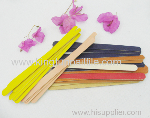 colourful wood nail file emery boards disposable nail file manufacture