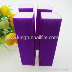 purple nails sanding block