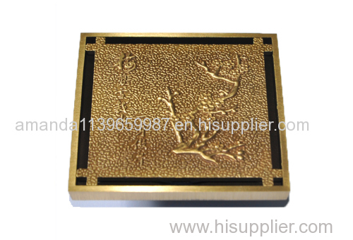 Deodorization style Bathroom Strainer 100*100mm brass Floor Drain manufacturer good performance