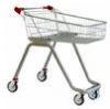 Anti UV Handle Supermarket Shopping Trolley with Swivel Casters