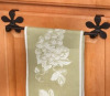 Bar towel with flower shaped hook for Over the Cbinet Door