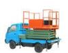 11 meters telescopic legs truck - mounted scissor lift with 300Kg loading capacity